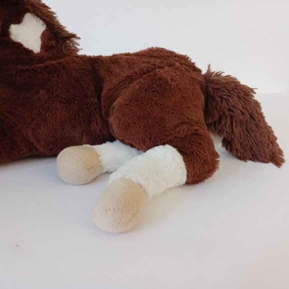 Dan Dee Laying Horse Realistic Plush Stuffed Animal Brown White Patches 20” - Picture 3 of 10
